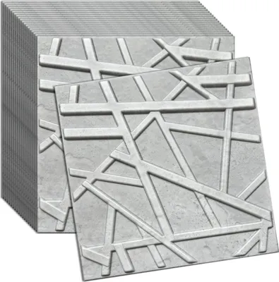 Produktbild von Verdico | 3D Wandpaneele Polystyrol - Grau - 50x50 Cm - 20 Stück - Betonoptik - Deckenpaneele - 5 m2