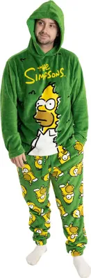 Image de The Simpsons - Pyjama avec pantalon long pour homme NS9387 (XXL) (vert)