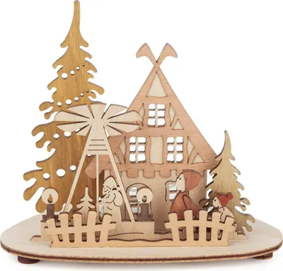 Obrázok produktu pre Držiak na čajovú sviečku pyramída so skleneným pohárom na čajovú sviečku prírodný ŠxVxH 14x13x10cm NOVINKA