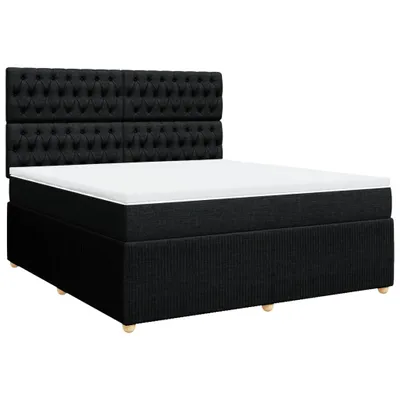Produktbild von vidaXL Boxspringbett mit Matratze Schwarz 180x200 cm Stoff