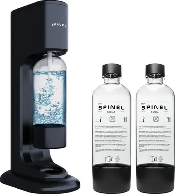 Produktbild von Spinel Soda BubbleON Wassersprudler Set mit 2 Flaschen CO2 Zylinder