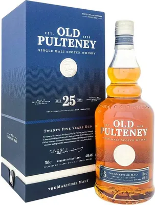 Produktbild von Old Pulteney 25 Years + Box 700ml 46% Vol.