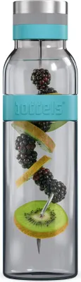 Produktbild von boddels Glaskaraffe/Wasserflasche SUND 1,1l türkisblau