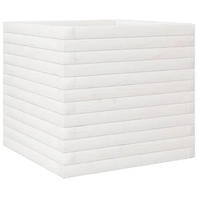 Produktbild von vidaXL Pflanzkübel Weiß 50x50x45,5 cm Massivholz Kiefer