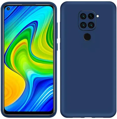 Obrázek produktu pro Pouzdro pro Xiaomi Redmi Note 9, měkké silikonové ochranné pouzdro z tekuté gumy modré