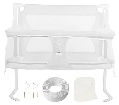 Produktbild von 3-in-1-Babybett für Neugeborene, seitlicher Bettschutz, tragbar, faltbar, Stubenwagen, Nachtbett, Grau
