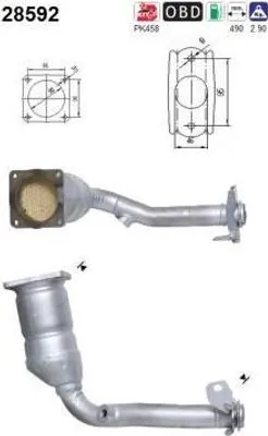 Zdjęcie produktu dla Katalizator Peugeot 206 1,1