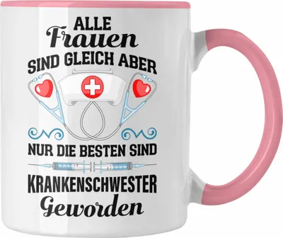 Produktbild von Trendation - Krankenschwester Tasse Geschenk Propofol Spritze Geschenk Krankenschwestern Kaffeetasse (Rosa)
