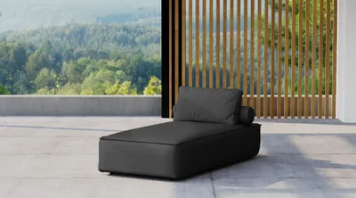 Produktbild von Kaiser Möbel Liegestuhl für den Garten MALIBU, Terrasse, Hof, gemütlich Schwarz