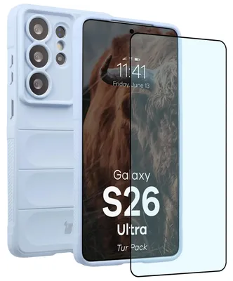 Produktbild von Robuste Handyhülle + gehärtetem Glas für Galaxy S26 Ultra, Bizon Tur Pack, Hellblau