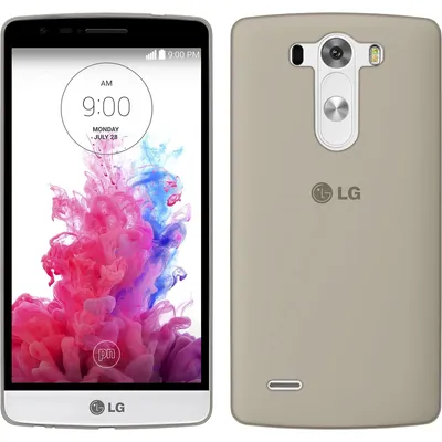 Produktbild von PhoneNatic Case kompatibel mit LG G3 - grau Silikon Hülle Slimcase + 2 Schutzfolien