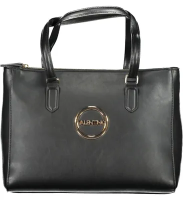 Produktbild von Elegante Schwarze Handtasche für Damen mit Logo und Reißverschluss