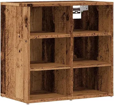 Imagen del producto de Zapatero de madera, 52 x 30 x 50 cm, con 6 compartimentos