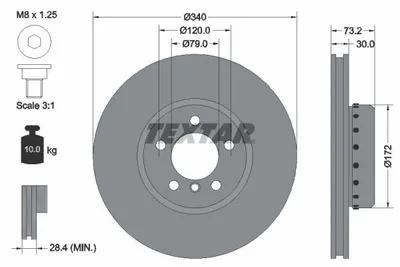 Produktbild von TEXTAR Bremsscheibe Artikel: 92264925