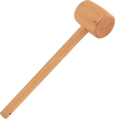 Immagine prodotto di Martello in legno massiccio strumenti artigianali in pelle intaglio faggio fatto a mano fai da te falegname martello