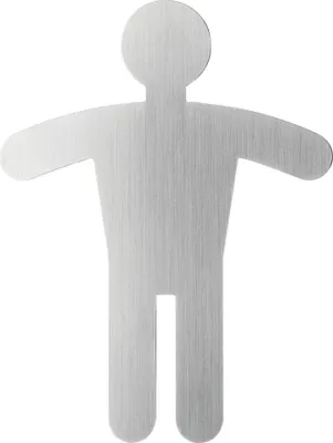 Zdjęcie produktu dla DURABLE PICTO piktogram ''WC dla Panów'' symbol 90x120 mm, Srebrny, 495123