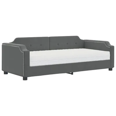 Obrázok produktu pre vidaXL Ležadlo s matracom Dark Grey 80x200 cm Látka