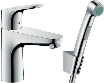 Produktbild von Hansgrohe Focus E2 - Waschtischarmatur 100, mit Handbrause Bidette, Chrom 31927000