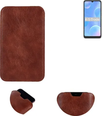 Produktbild von K-S-Trade Schutzhülle Handyhülle kompatibel mit Blackview A50 Handytasche Kunstleder Sleeve in braun