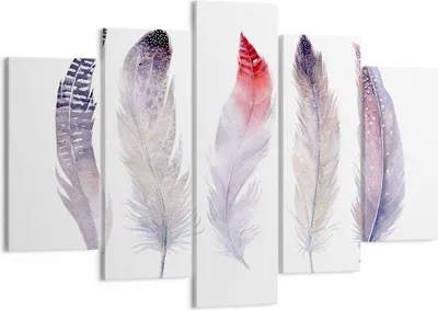 Produktbild von Bild auf Leinwand - Leinwandbild - Feder Tier Vogel Komposition - 150x100cm - Wand Bild - Wanddeko - Leinwanddruck - Bilder - Kunstdruck - Wanddekoration - Leinwand bilder - Wandkunst - EA150x100-2951