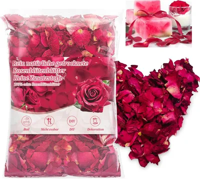 Productafbeelding van Bloemenconfetti voor bruiloft - 100% bloemblaadjes - 200 g - Natuurlijke gedroogde rozenblaadjes - Feest