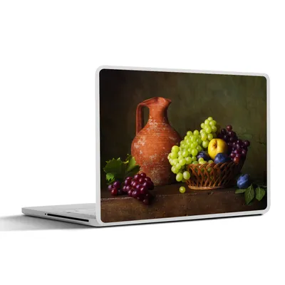 Produktbild von MuchoWow® Laptop Aufkleber Sticker Cover Rustikal - Obst - Korb - Stilleben 31x22.5 cm - Laptop-Deko