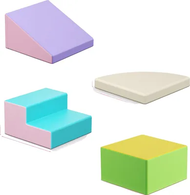 Image de Blocs d'escalade, conception modulaire, structure en mousse souple, housse en cuir Kit B