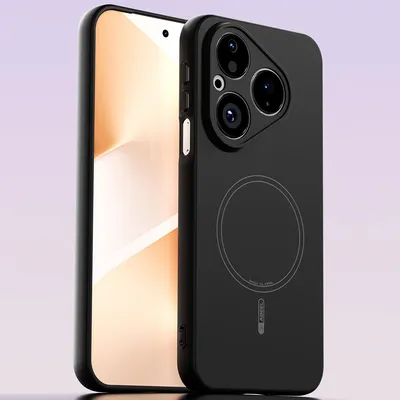 Image de Etui magnétique pour Huawei Pura 80, compatible avec MagSafe, silicone liquide, antichoc et résistant aux rayures Noir