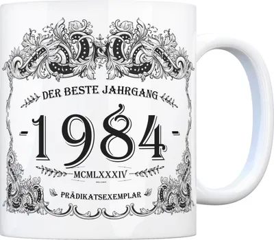 Produktbild von 1984 der beste Jahrgang Kaffeebecher Tasse Kaffeetasse Geburtsjahr Geburtstag