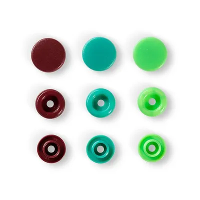 Produktbild von Prym Love Druckknopf Color Snaps, Ø 12,4 mm, grün/hellgrün/braun