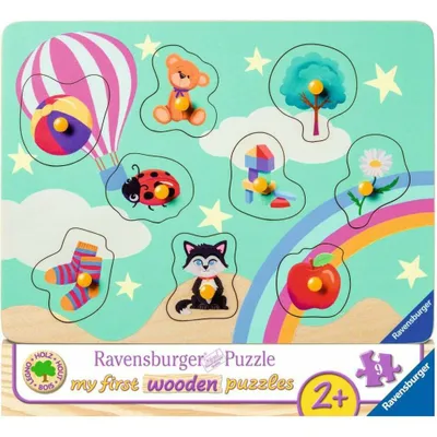 Obrázok produktu pre moje prvé drevené puzzle - Moje prvé veci (9 kusov)