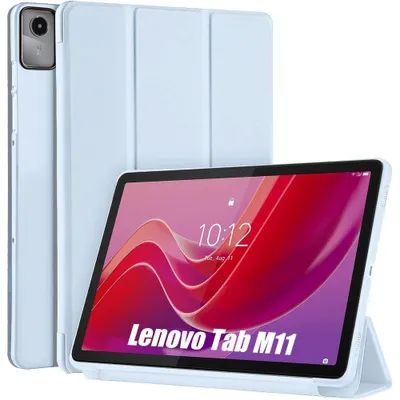 Image de Coque pour Lenovo Tab M11, Protection Antichoc Hybride Slim avec Fonction Support - Bleu