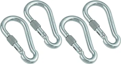 Produktbild von MARINETECH Karabinerhaken, Edelstahl A4, 5x50 mm, mit Sicherheitsmutter, 4 Stück