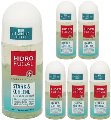 Produktbild von Hidrofugal Stark & Kühlend Deo Roll-on Anti-Transpirant mit Aloe Vera 6x 50ml