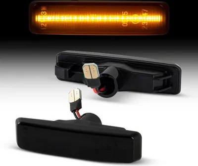 Obrázek produktu pro 2x LED boční blinkry černé kouřové SET pro BMW řady 5 E39 z let 1995-2004