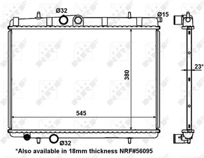 Produktbild von NRF 56096 Kühler Wasserkühler Motorkühler passend für PEUGEOT 206 Schrägheck (2A/C)