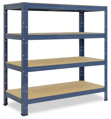 Image de shelfplaza HOME 100x70x30 cm Étagère charges lourde en bleu avec 4 étagères et une capacité de charge de 175 kg par étagère