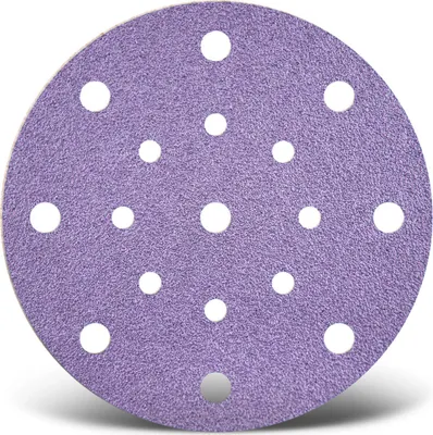 Produktbild von MENZER Purple HD Klett-Schleifscheiben, 150 mm, 17-Loch, f. Exzenterschleifer, Keramik-Mix (50 Stk.) K240