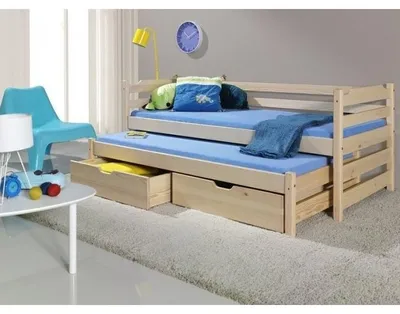 Obrázek produktu pro Jednolůžková dětská postel s přistýlkou 80x180 JASVELA 1 - borovice