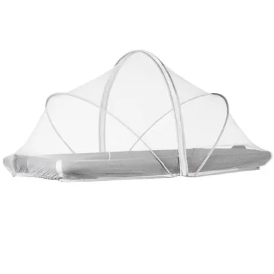 Imagen del producto de Mosquitera para bebé de 105x65 cm - Protección contra mosquitos para cuna - Mosquitera plegable con cremallera - Sin base - Portátil - Blanca