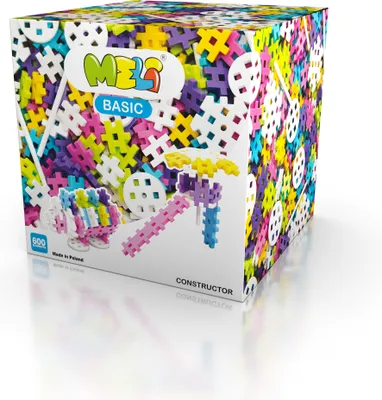 Produktbild von Meli Basic Constructor Pink 600 Bausteine Bauklötze Kunststoff Bauklötzchen