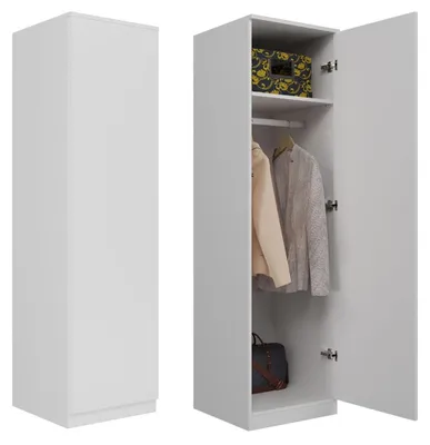Produktbild von Topeshop SD-50 BIEL KPL, Weiß, Garderobe, 5 Regale, 1 Tür(en), Weiß