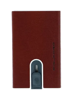 Produktbild von PIQUADRO Black Square Credit Card Case with RFID Cuoio