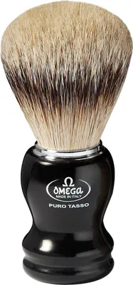 Image de Blaireau Omega Blaireau 618 Super Badger avec manche résine noire