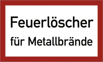 Produktbild von Dreifke® Brandschutzzeichen Feuerlöscher für Metallbrände, Kunststoff, 200 x ...