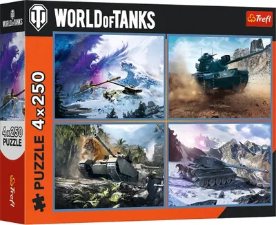 Obrázek produktu pro Epické Tankové Puzzle 4x250 z World of Tanks