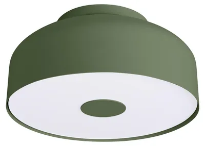 Image de Plafonnier OMIQ vert olive 4xE27 15W acier/PVC 15x30x30cm Sollux Lighting