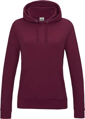 Produktbild von Just Hoods JH001F | Girlie College Hoodie / Kapuzenpullover / WRAP  - Farbe: Burgundy - Größe: XS
