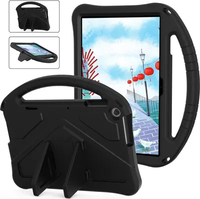 Obrázek produktu pro Dětské pouzdro pro Oppo Pad Air 10.36" 2022, EVA lehké nárazuvzdorné pouzdro s skládacím stojánkem a rukojetí černé