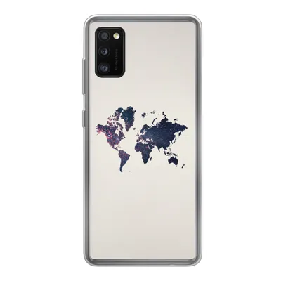 Produktbild von MuchoWow® Handyhülle Schutzhülle Hülle für Samsung Galaxy A41 Weltkarte - Licht - Rot Silikon Softcase Handy Hülle - Mobiltelefon